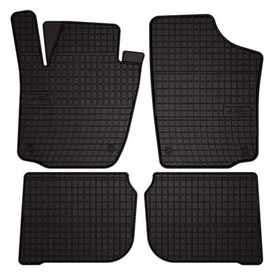 Wielganizator SolidPRO Serie - Rubber Auto Matten - Skoda Rapid 2013-2019 - Zwart - Op Maat Gemaakt