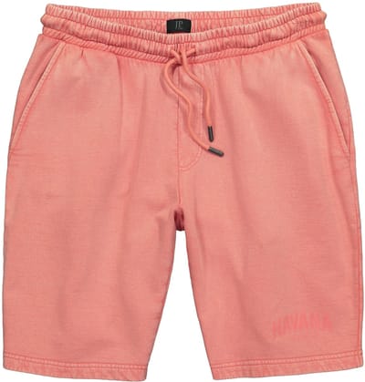 JP 1880 - Heren - bermuda sweatstof elastische tailleband vintage look tot 8XL - Koraal - Maat 3XL