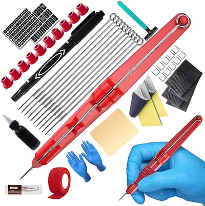 DnA® Tattoo Inkt - Tattoo Set - Tattoo Inkt Zwart - Rood - 23cm x 17cm x 4cm