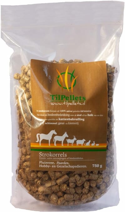 Strokorrels Kattenbak - Kattenbakvulling Absorberend - Hygiëne Thuis - Natuurlijk Materiaal - 750 Gram