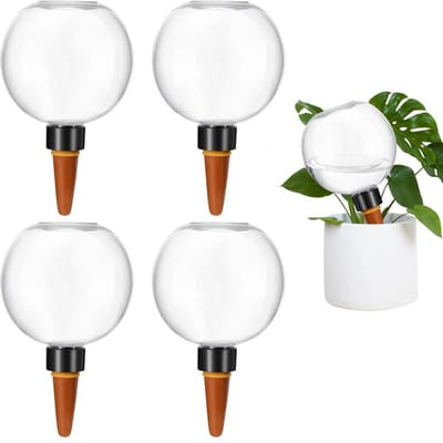4 stuks - Automatische watergeefballen - Plantenirrigatieballen - Druppelirrigatie Plantenbewateringsapparaat - Geschikt voor balkon, binnen en tuin - Transparant - 500ml