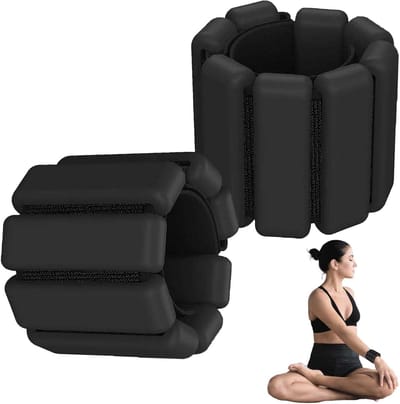 Dailygoods- Enkelgewichten 950 gram - Draagbare Gewichtsmanchetten - Verstelbaar - Silicone - Voor Yoga/Dans/Joggen - 28,3 x 7 cm - Gewichtmanchetten