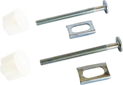 WC-bril Bevestiging Set met 2 Platen en Moeren voor Toiletbril Reparatie - Grijs
