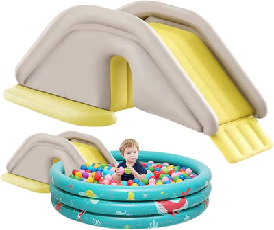 Opblaasbare Waterglijbaan - Zomer Speelgoed - Zwembad Plezier - Verlengde Glijbaan - 235x82x70cm - Geel
