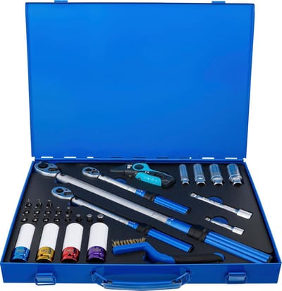 Complete Momentsleutelset met 3 Aandrijvingen en Diverse Opzetstukken