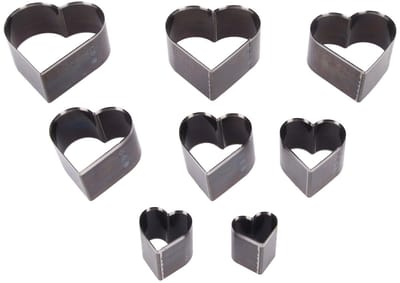 Dailygoods- Lederen Pons Set - 8 Stuks - Hoogwaardig Koolstofstaal - Geometrische Vormen - Snijgereedschap - Compact en Praktisch