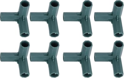 Kas Frame Connectoren - Plant Steunbeugels - Tuinieren Kas Bouwen - 3-weg Stabiliteit - 16 MM Diameter