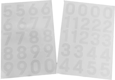 Afecto plakcijfers 0 - 9 - wit - hoogte 5 cm - voor binnen en buiten
