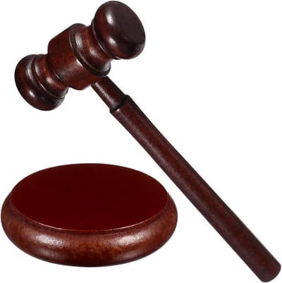 Praktische Hamer van Hout voor Veilingen en Vergaderingen, Handige Klopper voor Rechters met Duidelijk Geluid voor Rechtbanken en Rollenspellen