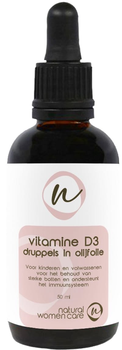 Natural Women Care - Vitamine D3 - druppels in olijfolie - Geschikt voor pasgeboren baby’s, kinderen en volwassenen - 5 mcg per druppel
