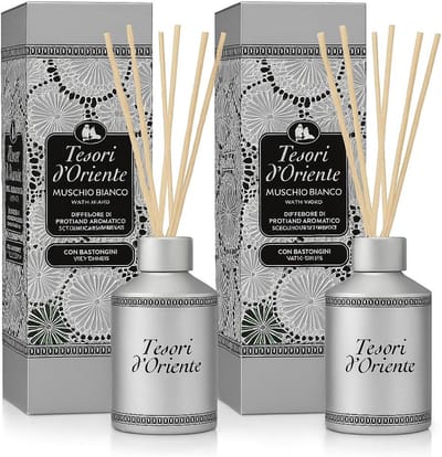 Aromadiffuser Set met Geurstokjes – 2x Witte Musk Geur voor Langdurige Sfeer