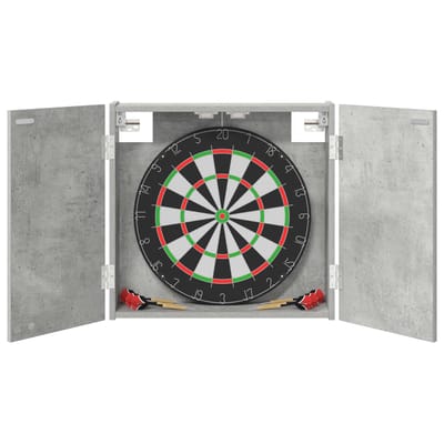 vidaXL - Dartbord - Kabinet - Betongrijs - 56 - x - 12 - x - 53,5 - cm - Bewerkt - hout