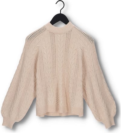 Object Elena L/s Knit Pullover 123 Truien & vesten Dames - Sweater - Hoodie - Vest- Zand - Maat XL
