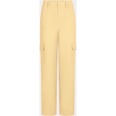 EsQualo Trousers Wide Cargo City Yellow Maat: 34 | Cargobroeken Outlet | Dames | Geel