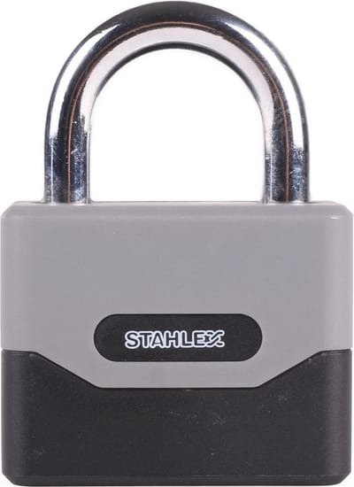 Stahlex Hangslot - chroom grijs - zinklegering - 95 mm - 4-cijferig cijferslot