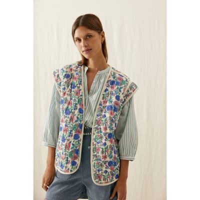 Louise Misha Reversible Vest Andre Blue Summer Meadow Größe: XS | Gilets Outlet | Damen | Blau