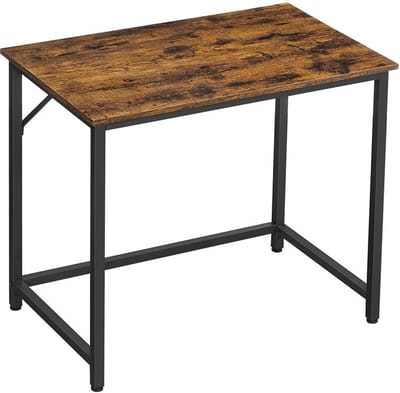 Kantoortafel - Smalle Kantoortafel - Smalle Kantoortafel In Industrieel Ontwerp - Computerbureau - Bureaubureau - Gamingbureau - Stabureau - Hoekbureau - Werkstationbureau - Spaanplaat - Staal - Vintage Bruin-zwart - 100 x 50 x 75 cm (L x B x H)