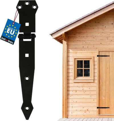 Deurscharnier 200 mm – Zwart Poedercoating – Hoogwaardige Scharnier voor Deuren