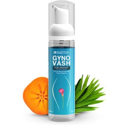 Mousse Nettoyante pour l'Hygiène Intime Féminine (70ml), GynoVash Extra Fraîcheur Millennium 10.625