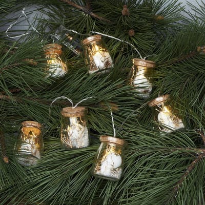 Rivièra Maison Merry Christmas String Of Lights - Lichtsnoer - Glas - Wit/Groen