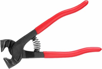 Tegel Tangen - Glas Snijgereedschap - Mozaïek Werk - Precisie Gesmeed Staal - 20cm Lengte - Zwart Rood