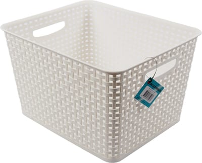 Witte Opbergbak 17L | Lade Organizer Kunststof | 36cm x 29.5cm x 22cm | Ideale Opbergmand voor Speelgoed Keuken en Badkamer | Perfect Opbergbox als Universeel Kastorganizer