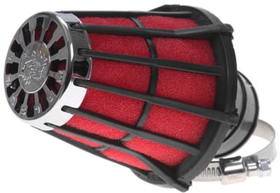 Malossi Luchtfilter E5 52mm - schuin zwart open voor scooter - Dellorto PHM