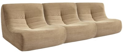 sweeek - Set van 3 ribfluwele fauteuils 1 zitplaats - meerdere kleuren - sokol