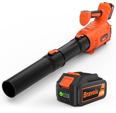 Krachtige elektrische bladblazer met 5200 mAh batterij en Turbo modus