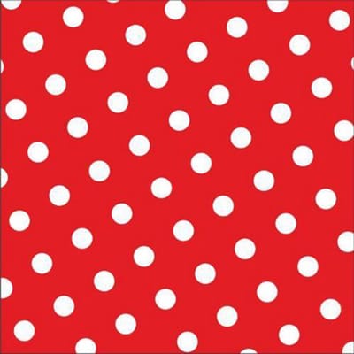 PAPSTAR Servetten met stippenprint, 33x33 cm, rood