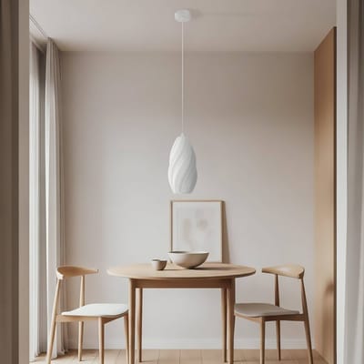 Lindby - hanglamp - 1licht - polyethyleentereftalaat - H: 30 cm - E27 - wit