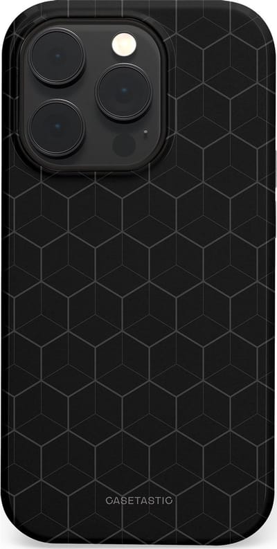 Casetastic Hoesje Geschikt voor Apple iPhone 14 Pro Magsafe - Stijlvolle Beschermende Duo-layer Case - Hexago
