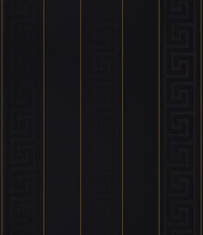 Exclusief luxe behang Profhome 935244-GU vliesbehang licht gestructureerd design glimmend zwart goud 7,035 m2