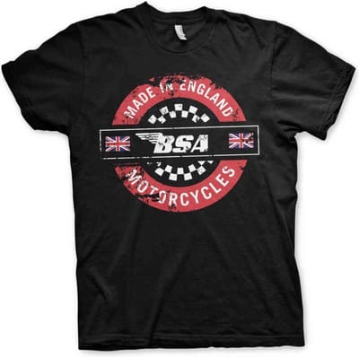 BSA Heren Tshirt -S- Made In England Zwart