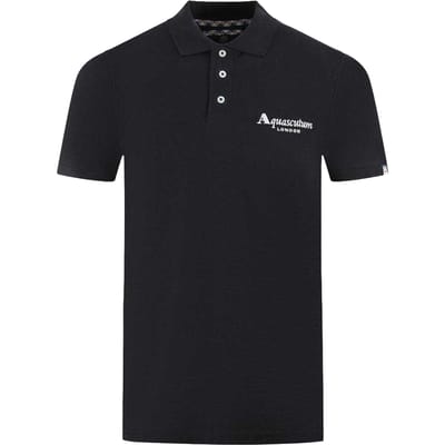 Aquascutum Unisex Volwassen Londen Classic Polo Shirt (Zwart)
