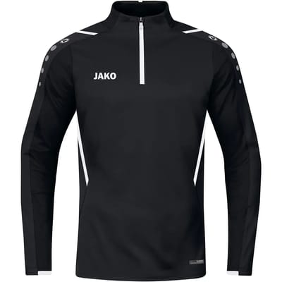 Jako - Ziptop Challenge - Zwarte Longsleeve Kids-128