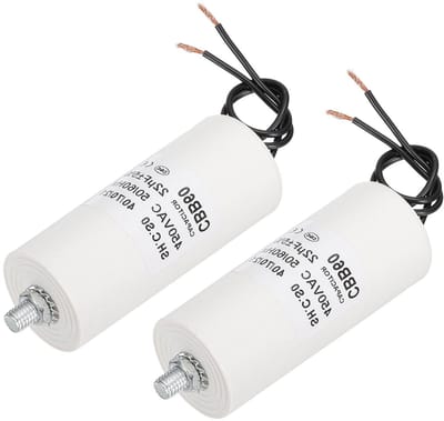 Startcondensator CBB60 - Motorcondensator Condensator - Motoren Starten - Laag Verlies - 22uF 450V - Wit