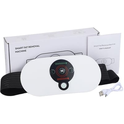 Masseur de taille à double impulsion Produits de perte de poids qui fonctionnent réellement Ceinture de mise en forme abdominale amincissante pour le corps Brûleur de graisse à vibrations blanc