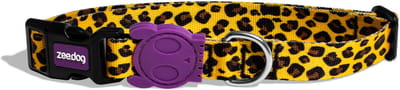 Zee.Dog Halsband Honey Geel&Zwart - Hondenhalsband - 45-70x2.5 cm