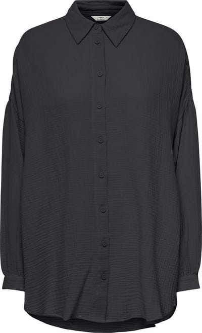 ONLY Dames Lange Oversized Hemdblouse met Lange Mouwen Klassieke Tuniek Bovenstuk met Spleten ONLTHYRA