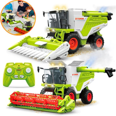 RC-Boerderijtractor Speelgoed - Op Afstand Bestuurbare Oogsttruck - Met Geluid, Licht En Spray - Landbouw- En Oogstmachinespeelgoed