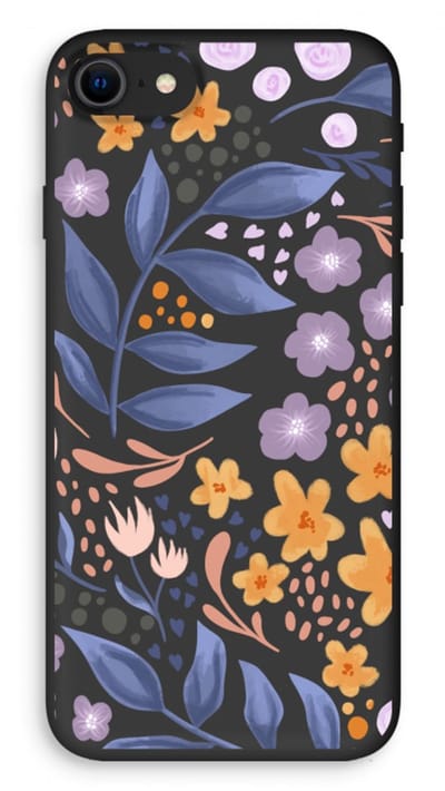 Case Company® - Hoesje geschikt voor iPhone 7 hoesje - Flowers with blue leaves - Biologisch Afbreekbaar Telefoonhoesje - Bescherming alle Kanten en Schermrand