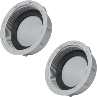 Gootsteenplug Set - Afvoerstop - Leidingen Afsluiten - Duurzaam PVC Materiaal - 45 mm 2 Stuks - Grijs