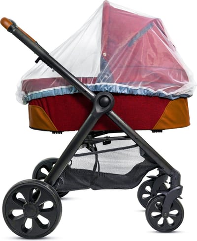 Baby Klamboe voor Kinderwagen, Buggy, Autostoel en Pack N Play - Met Nauwsluitend Elastiek en Trekkoord - 1000 Mesh en Cadeauverpakking