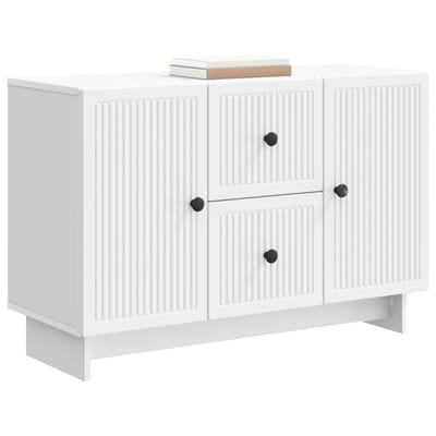vidaXL - Dressoir - Wit - 89 - x - 34,5 - x - 60 - cm - Bewerkt - hout