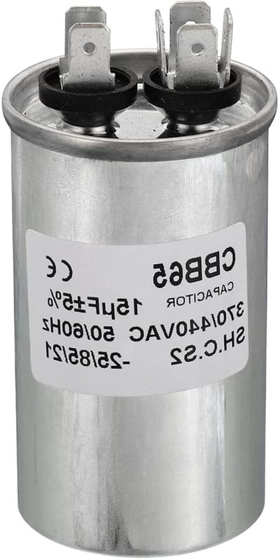 Condensator CBB65 - Startcondensator Motorcondensator - Motor Starten - Aluminium Behuizing - 15uF 440V - Zilver