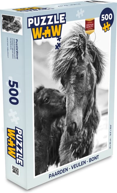 Puzzel Paarden - Veulen - Bont - Legpuzzel - Puzzel 500 stukjes