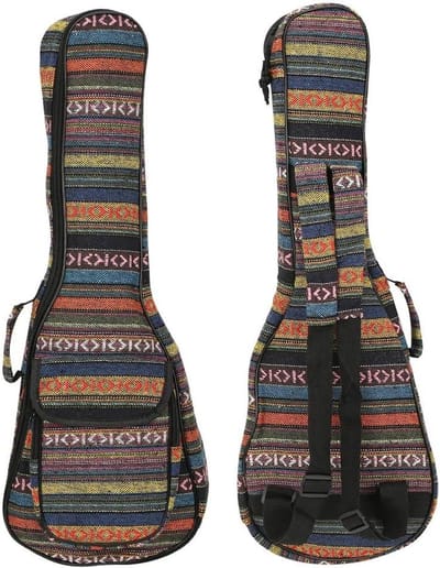 Concert Ukulele Tas met Dikkere Katoenen Voering en Rug- en Zijbanden voor 4-Snarige Ukulele, Ideaal voor Optredens en Bescherming