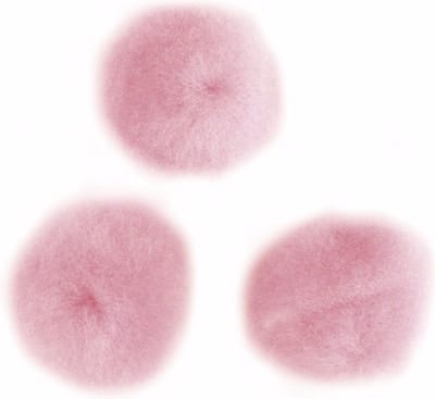 Rayher Hobby knutsel pompons - 15 mm - roze - 60x stuks - vormen/figuren/bolletjes