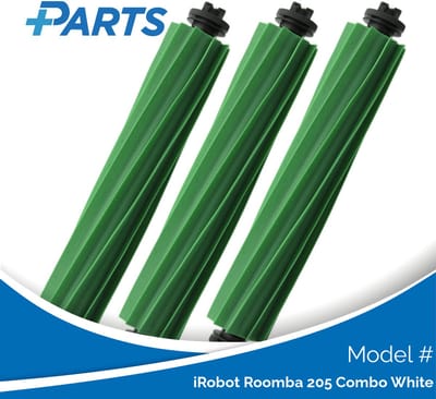 iRobot Roomba 205 Combo White Borstels (3 Stuks, Plus.Parts® alternatief voor 4849902)
